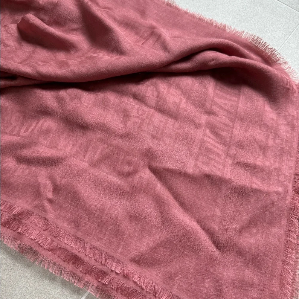 Dior Silk Rose Fringe Scarf